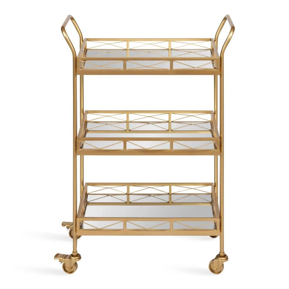 Ketia Gold Bar Cart by Kate and Laurel 7 Ketia Gold Bar Cart by Kate and Laurel - Image 6