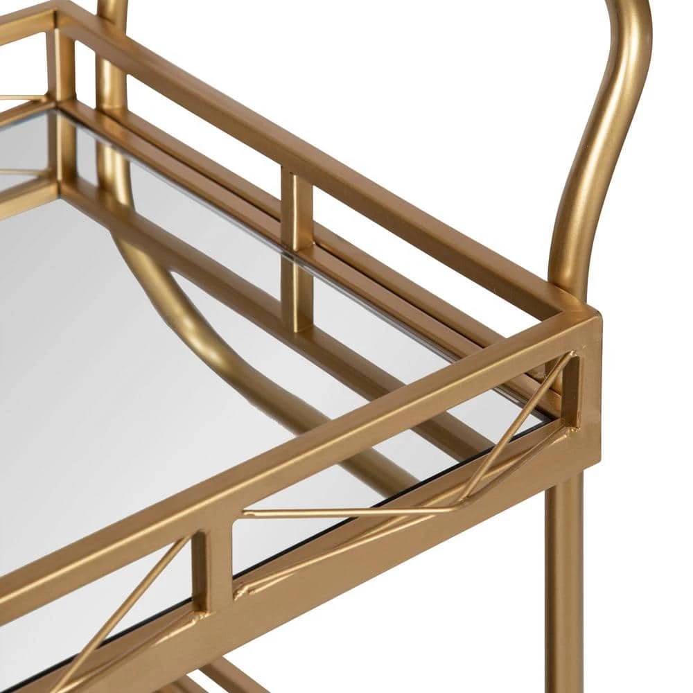 Ketia Gold Bar Cart by Kate and Laurel 5 Ketia Gold Bar Cart by Kate and Laurel - Image 4