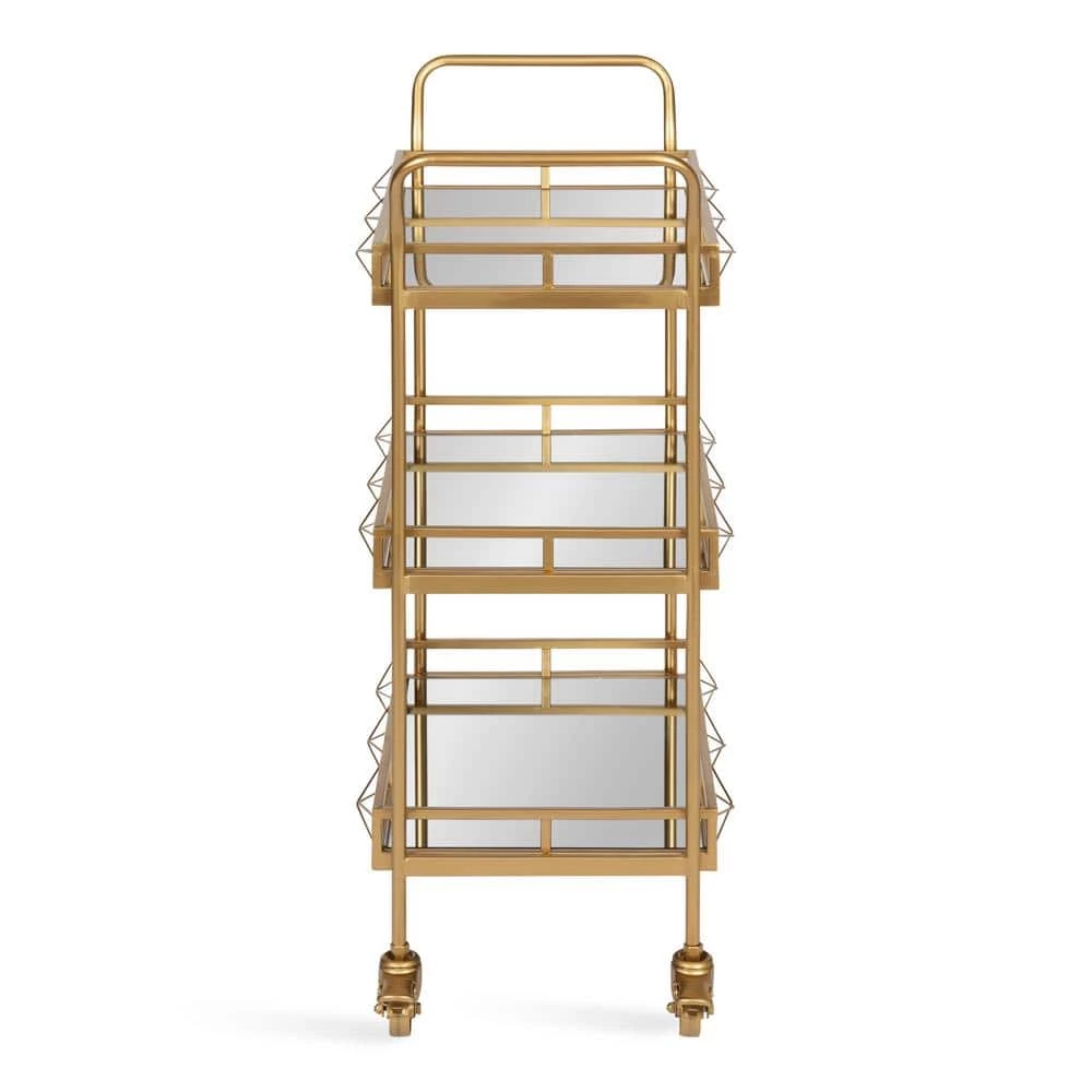 Ketia Gold Bar Cart by Kate and Laurel 3 Ketia Gold Bar Cart by Kate and Laurel - Image 2