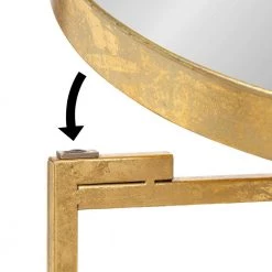 Celia 14 in. Gold Round Glass End Table by Kate and Laurel -Sealy Sales Store gold kate and laurel end side tables 213960 77 1000