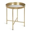 Celia 18.25 in. Gold Round Glass End Table by Kate and Laurel 1 Celia 18.25 in. Gold Round Glass End Table by Kate and Laurel -Sealy Sales Store gold kate and laurel end side tables 214610 64 1000