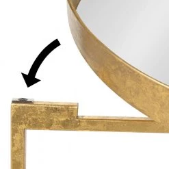 Celia 18.25 in. Gold Round Glass End Table by Kate and Laurel -Sealy Sales Store gold kate and laurel end side tables 214610 77 1000
