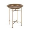 Mahdavi 16.50 in. Gold Round Metal End Table by Kate and Laurel -Sealy Sales Store gold kate and laurel end side tables 215294 64 1000