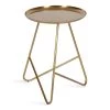 Birgit 16 in. Gold Round Metal End Table by Kate and Laurel -Sealy Sales Store gold kate and laurel end side tables 219222 64 1000