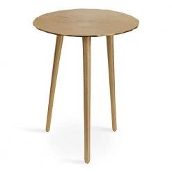 Sancia 15.37 in. Gold Round Metal End Table by Kate and Laurel -Sealy Sales Store gold kate and laurel end side tables 219229 4f 1000