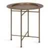 Razza 19 in. Gold Round Metal End Table by Kate and Laurel -Sealy Sales Store gold kate and laurel end side tables 219323 64 1000