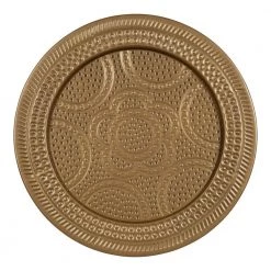 Razza 19 in. Gold Round Metal End Table by Kate and Laurel -Sealy Sales Store gold kate and laurel end side tables 219323 77 1000