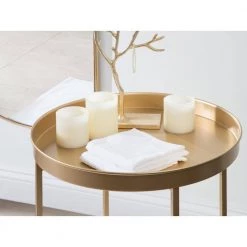 Celia 18.37 in. Gold Round Metal End Table by Kate and Laurel -Sealy Sales Store gold kate and laurel end side tables 219941 76 1000