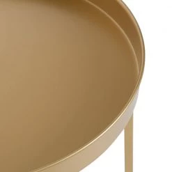 Celia 18.37 in. Gold Round Metal End Table by Kate and Laurel -Sealy Sales Store gold kate and laurel end side tables 219941 fa 1000