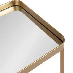 Celia 18 in. Gold Rectangle Glass End Table by Kate and Laurel -Sealy Sales Store gold kate and laurel end side tables 219955 77 1000