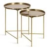 Ulani 18.50 in. Gold Round Metal End Table by Kate and Laurel -Sealy Sales Store gold kate and laurel end side tables 221835 64 1000