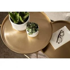Ulani 18.50 in. Gold Round Metal End Table by Kate and Laurel 15 Ulani 18.50 in. Gold Round Metal End Table by Kate and Laurel -Sealy Sales Store gold kate and laurel end side tables 221835 76 1000