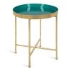 Celia 18.25 in. Gold Round Metal End Table by Kate and Laurel -Sealy Sales Store gold teal kate and laurel end side tables 214607 64 1000