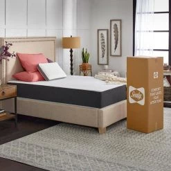 Cool and Clean 10 in. Medium Memory Foam Full Mattress by Sealy -Sealy Sales Store gray and white sealy mattresses f03 00179 fl0 31 1000