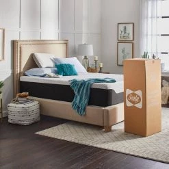 Cool and Clean 14 in. Medium Hybrid Memory Foam Innerspring Queen Mattress by Sealy -Sealy Sales Store gray and white sealy mattresses f03 00183 qn0 31 1000