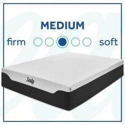 Cool and Clean 14 in. Medium Hybrid Memory Foam Innerspring Queen Mattress by Sealy -Sealy Sales Store gray and white sealy mattresses f03 00183 qn0 4f 1000