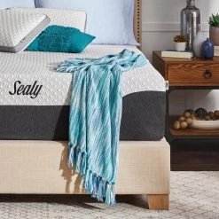 Cool and Clean 14 in. Medium Hybrid Memory Foam Innerspring Queen Mattress by Sealy -Sealy Sales Store gray and white sealy mattresses f03 00183 qn0 a0 1000