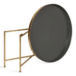 Celia Gray 19 in. Round Metal Coffee Table by Kate and Laurel -Sealy Sales Store gray gold kate and laurel coffee tables 221159 1f 1000