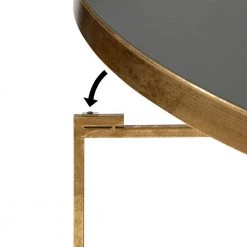 Celia Gray 19 in. Round Metal Coffee Table by Kate and Laurel -Sealy Sales Store gray gold kate and laurel coffee tables 221159 77 1000