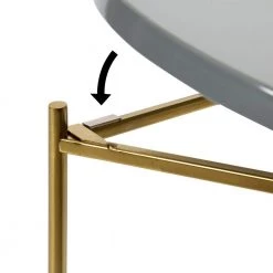 Ulani 18.50 in. Gray Round Metal End Table with 2-Pieces by Kate and Laurel -Sealy Sales Store gray gold kate and laurel end side tables 220818 77 1000