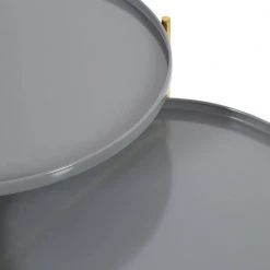 Ulani 18.50 in. Gray Round Metal End Table with 2-Pieces by Kate and Laurel -Sealy Sales Store gray gold kate and laurel end side tables 220818 fa 1000