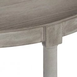 Bellport Gray 30 in. Half Circle MDF Console Table with Shelf by Kate and Laurel -Sealy Sales Store gray kate and laurel console tables 219747 1f 1000