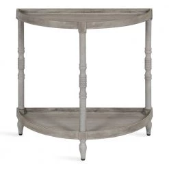 Bellport Gray 30 in. Half Circle MDF Console Table with Shelf by Kate and Laurel -Sealy Sales Store gray kate and laurel console tables 219747 4f 1000
