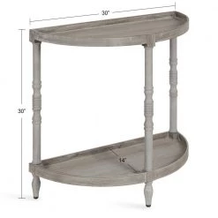 Bellport Gray 30 in. Half Circle MDF Console Table with Shelf by Kate and Laurel -Sealy Sales Store gray kate and laurel console tables 219747 c3 1000