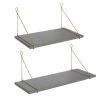 Vista 24 in. x 10 in. x 10 in. Gray/Gold Decorative Wall Shelf Set by Kate and Laurel 1 Vista 24 in. x 10 in. x 10 in. Gray/Gold Decorative Wall Shelf Set by Kate and Laurel -Sealy Sales Store gray kate and laurel end side tables 213968 64 1000
