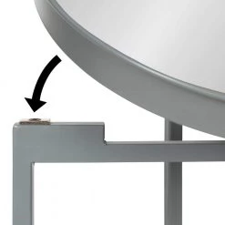 Celia 13.75 in. Gray Round Glass End Table by Kate and Laurel -Sealy Sales Store gray kate and laurel end side tables 214491 77 1000