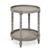Bellport 20 in. Gray Round MDF Top End Table by Kate and Laurel -Sealy Sales Store gray kate and laurel end side tables 215654 64 1000