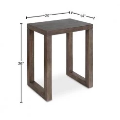 Elyria 20 in. Gray Rectangle Wood End Table by Kate and Laurel -Sealy Sales Store gray kate and laurel end side tables 219213 40 1000