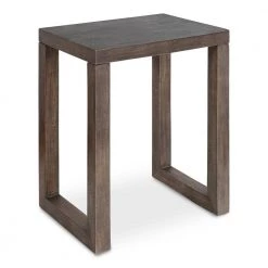 Elyria 20 in. Gray Rectangle Wood End Table by Kate and Laurel