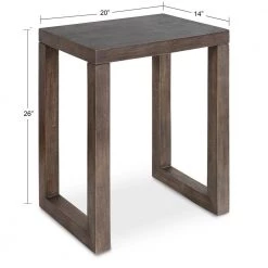 Elyria 20 in. Gray Rectangle Wood End Table by Kate and Laurel -Sealy Sales Store gray kate and laurel end side tables 219213 c3 1000