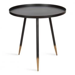 Duvall 20.47 in. Gray Round Metal End Table by Kate and Laurel -Sealy Sales Store gray kate and laurel end side tables 219332 4f 1000