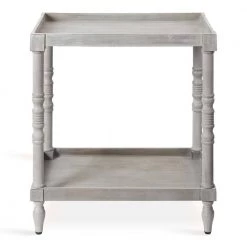 Bellport 22 in. Gray Rectangle MDF Top End Table by Kate and Laurel -Sealy Sales Store gray kate and laurel end side tables 219744 4f 1000