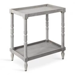 Bellport 22 in. Gray Rectangle MDF Top End Table by Kate and Laurel