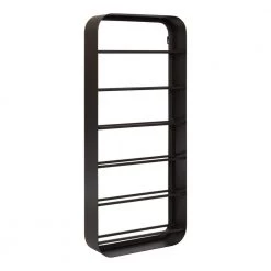 Armenta 4 in. x 13 in. x 30 in. 6-Bottle Gray Metal Floating Decorative Cubby Wall Shelf Without Hooks Without Brackets by Kate and Laurel