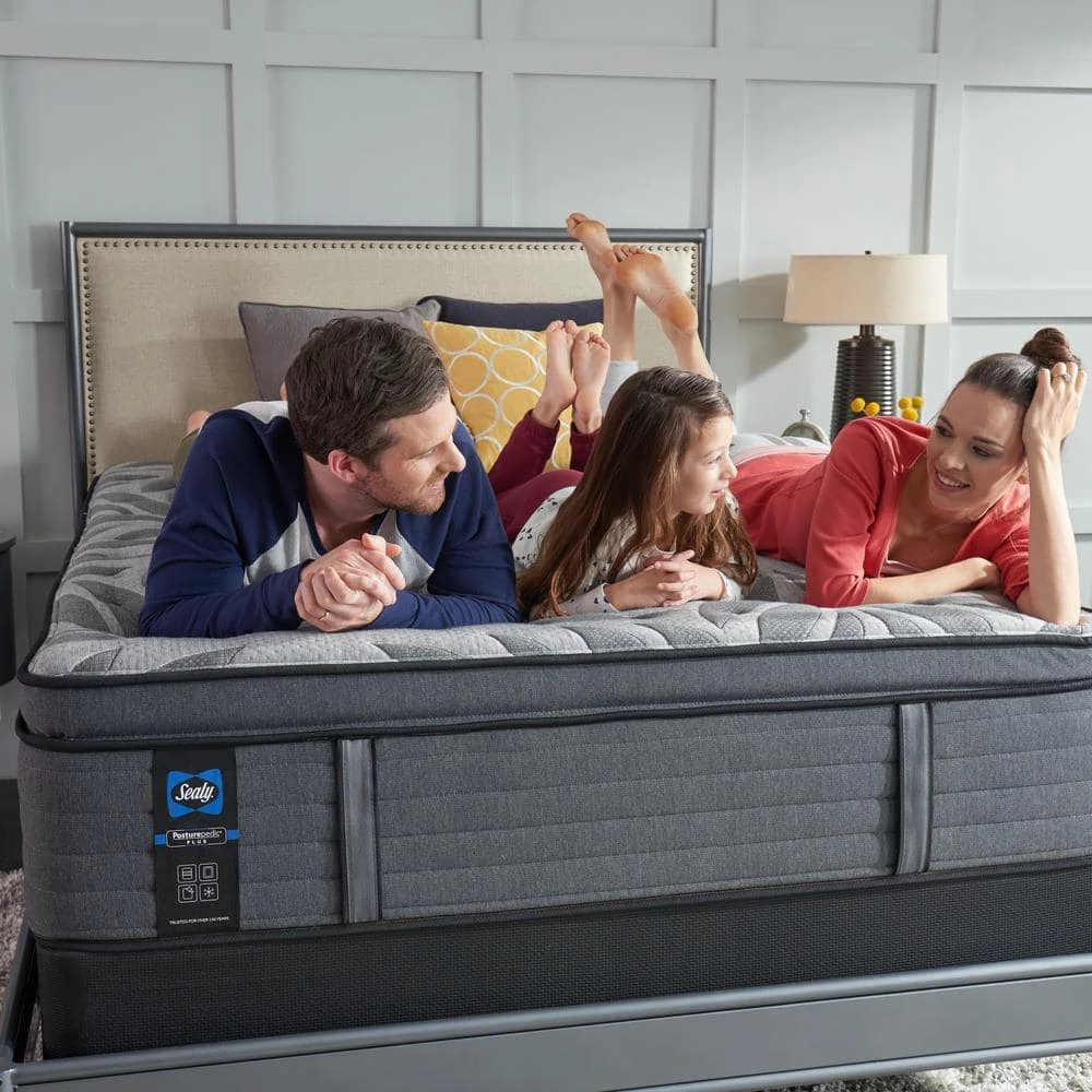 Posturepedic Plus 14 in. Plush Memory Innerspring Euro Pillow Top King Mattress Set by Sealy 5 Posturepedic Plus 14 in. Plush Memory Innerspring Euro Pillow Top King Mattress Set by Sealy - Image 3