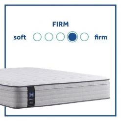Posturepedic Spring Netherton 13 in. Firm Memory Foam Faux Top Cal Long Twin Mattress Set with 9 in. High Foundation by Sealy -Sealy Sales Store gray sealy mattresses 42957732 66 1000