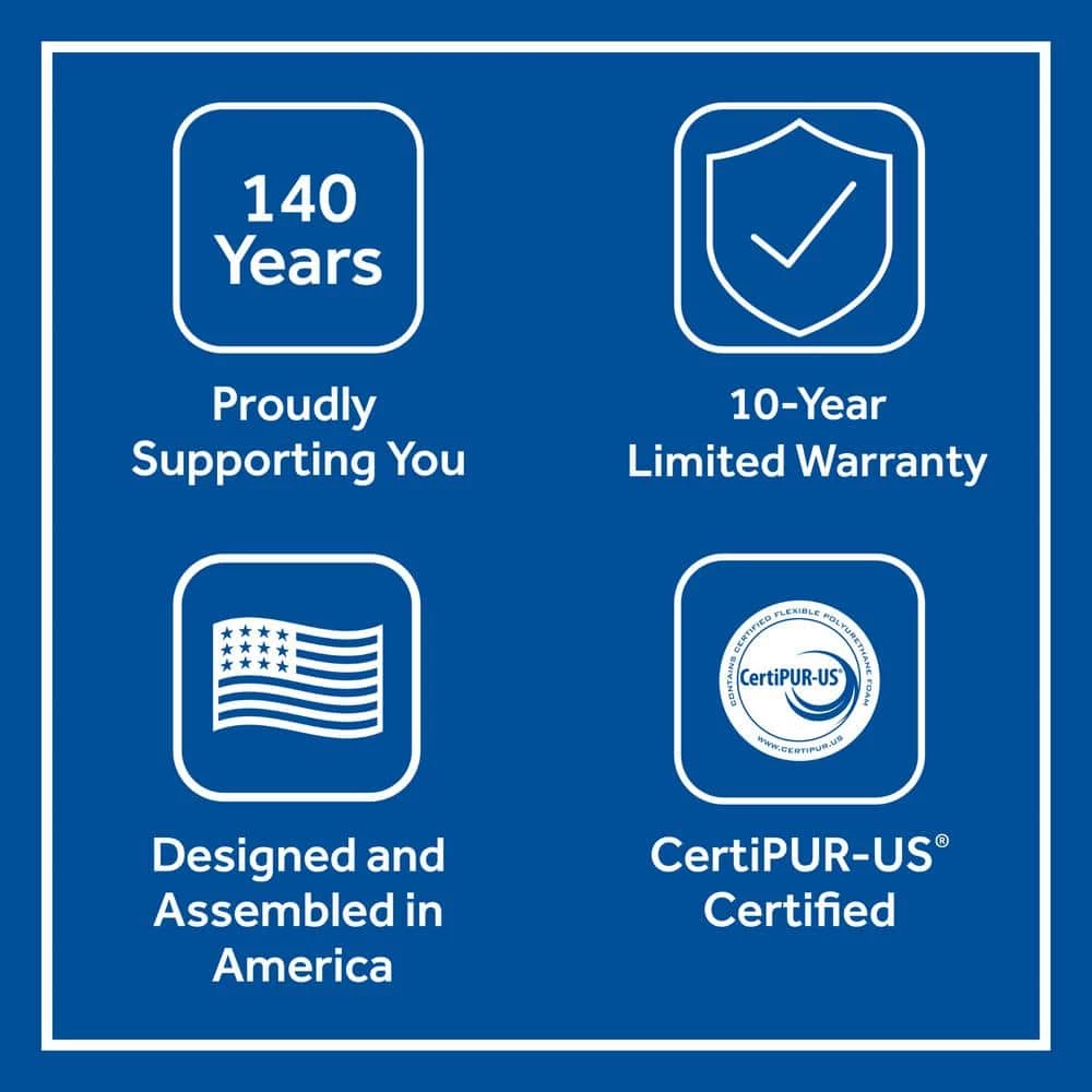 Posturepedic Spring Netherton 13 in. Firm Memory Foam Faux Top Queen Mattress Set with 9 in. High Foundation by Sealy 11 Posturepedic Spring Netherton 13 in. Firm Memory Foam Faux Top Queen Mattress Set with 9 in. High Foundation by Sealy - Image 9