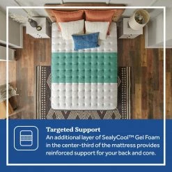 Posturepedic Spring Netherton 13 in. Firm Memory Foam Faux Top King Mattress Set with 9 in. High Foundation by Sealy -Sealy Sales Store gray sealy mattresses 42957761 c3 1000