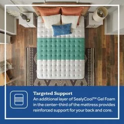 Posturepedic Spring Netherton 13 in. Soft Memory Foam Faux Top California Long Twin Mattress Set by Sealy -Sealy Sales Store gray sealy mattresses 42958132 c3 1000