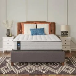Posturepedic Spring Netherton 13 in. Soft Memory Foam Faux Top Queen Mattress Set with 9 in. High Foundation by Sealy -Sealy Sales Store gray sealy mattresses 42958151 31 1000