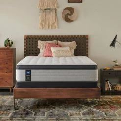 Posturepedic Spring Netherton 14 in. Soft Memory Foam Pillow Top Cal Long Twin Mattress Set with 9 in. High Foundation by Sealy -Sealy Sales Store gray sealy mattresses 42958532 31 1000