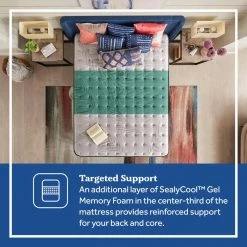 Posturepedic Spring Engelmann 11 in. Extra-Firm Memory Foam Queen Mattress Set with 9 in. High Foundation by Sealy -Sealy Sales Store gray sealy mattresses 42958751 4f 1000