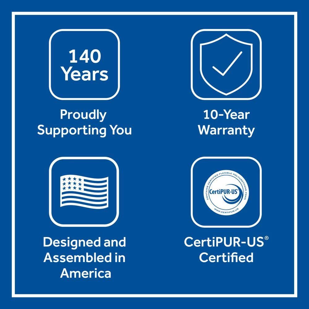 Posturepedic Spring Engelmann 14 in. Plush Memory Foam Faux Top King Mattress Set with 9 in. High Foundation by Sealy 11 Posturepedic Spring Engelmann 14 in. Plush Memory Foam Faux Top King Mattress Set with 9 in. High Foundation by Sealy - Image 9