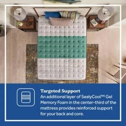 Posturepedic Spring Engelmann 15 in. Medium Memory Foam Pillow Top Twin XL Mattress Set with 9 in. High Foundation by Sealy -Sealy Sales Store gray sealy mattresses 42959931 c3 1000