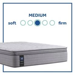 Posturepedic Spring Engelmann 15 in. Medium MF Pillow Top California Long Twin Mattress Set with 9 in. High Foundation by Sealy -Sealy Sales Store gray sealy mattresses 42959932 66 1000