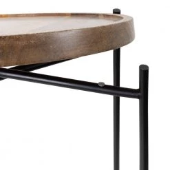 Vale 15.50 in. Natural Round Wood End Table by Kate and Laurel -Sealy Sales Store natural black kate and laurel end side tables 219301 1f 1000